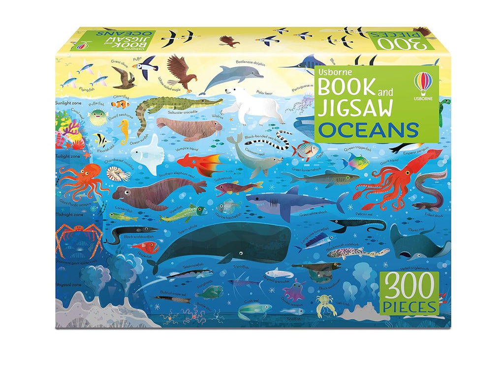 USBORNE BOOK AND JIGSAW: OCEANS (NEW) - Acorn & Pip_Bookspeed