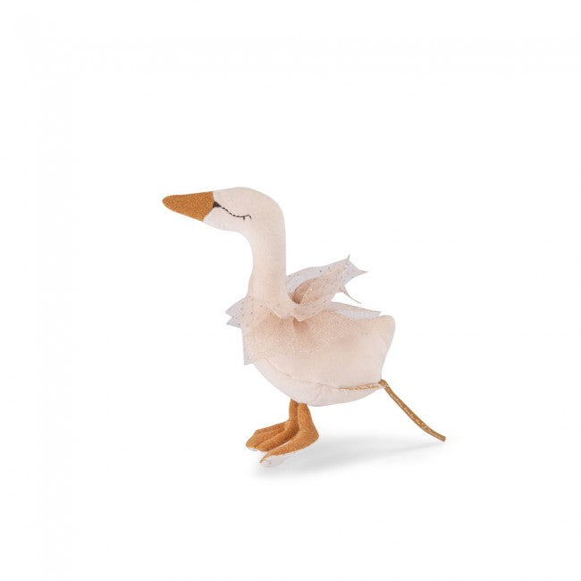 Moulin Roty: Cream Swan Rattle - La Petite Ecole de Danse - Rattle for Kids at Acorn & Pip