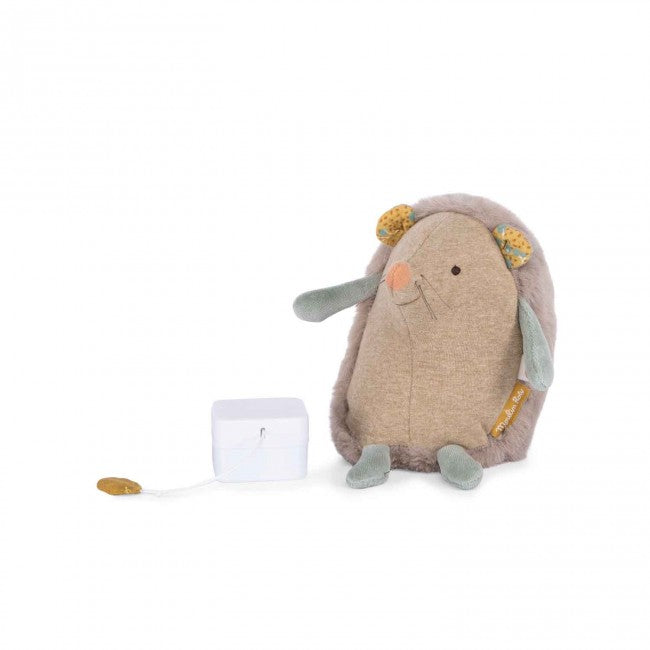 Moulin Roty: Musical Toy Hedgehog - Trois Petits Lapins - Soft Musical Toys for Babies at Acorn & Pip