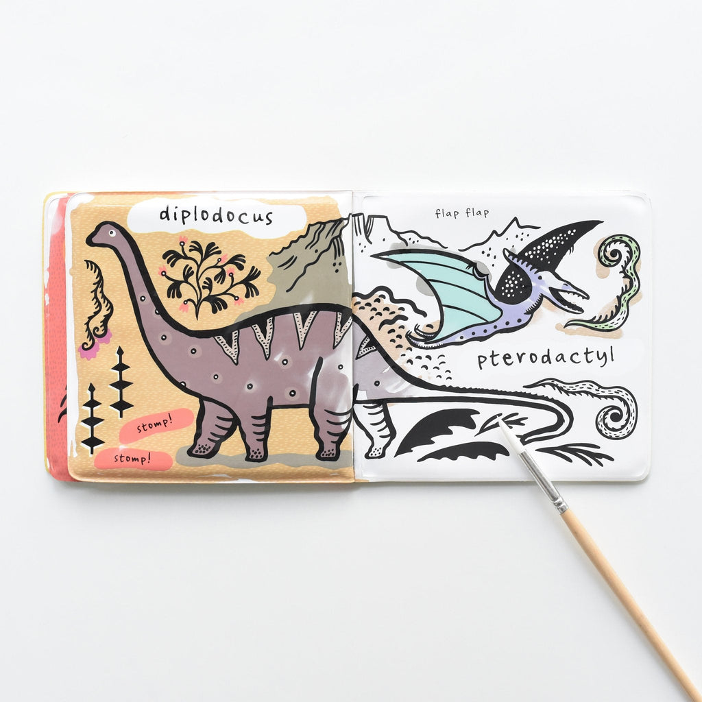 Wee Gallery: Colour Me Bath Book: Who loves Dinosaurs? - Acorn & Pip_Wee Gallery