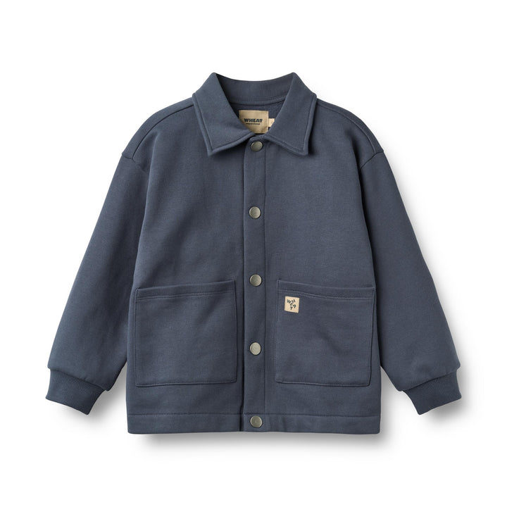 Wheat Carmine grey blue sweat jacket