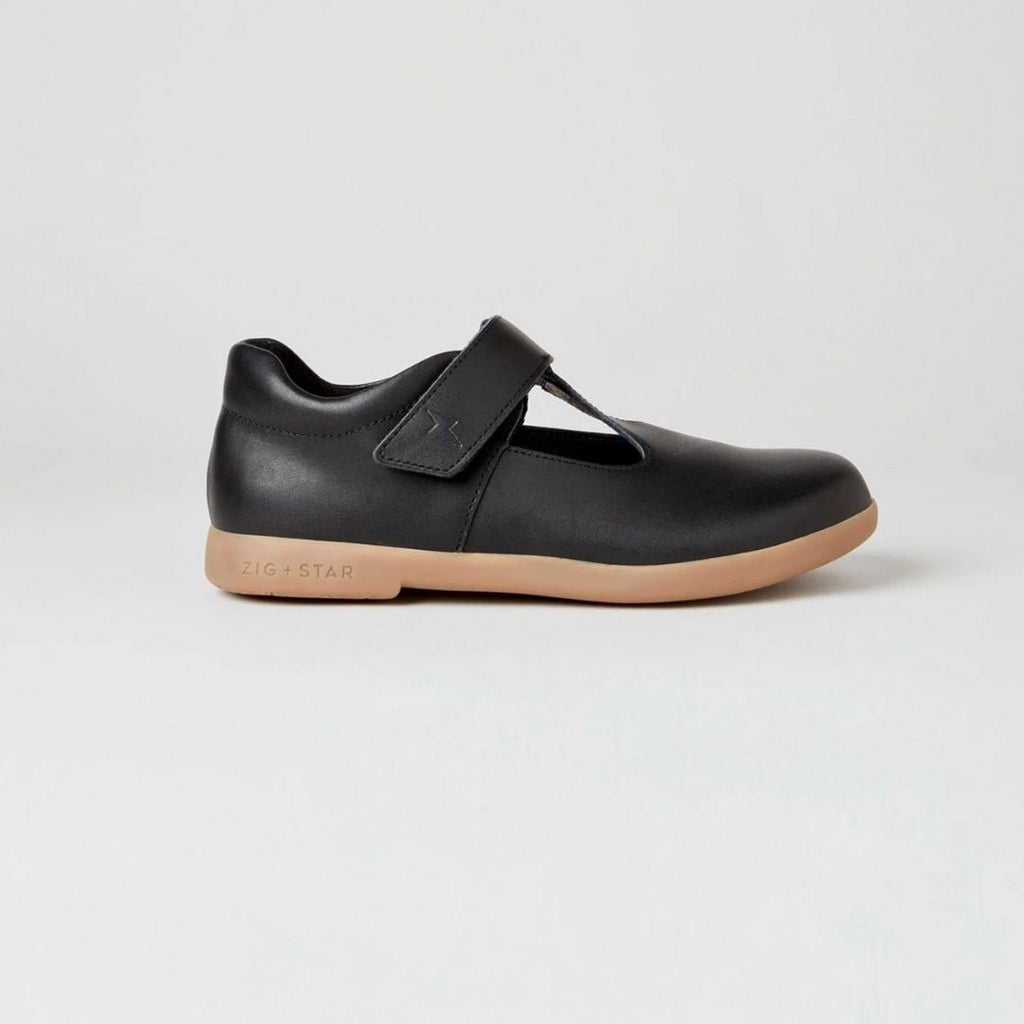 Zig + Star: Astro Black Leather Shoe - Acorn & Pip_Zig + Star