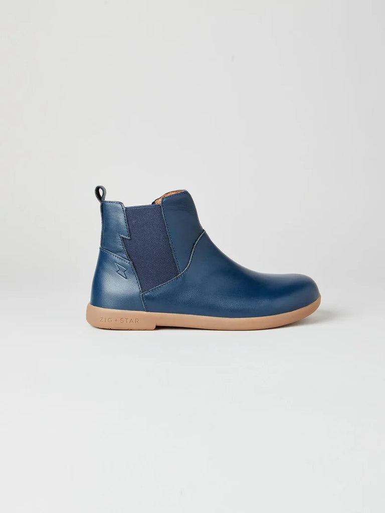 Zig + Star: Rockit Kids Boot - Navy Leather - Acorn & Pip_Zig + Star