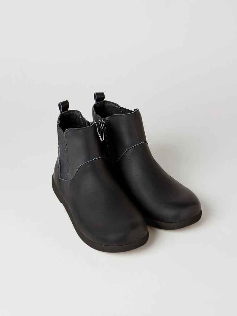 Zig & Star: Rockit School Boots - Black Leather - Acorn & Pip_Zig + Star