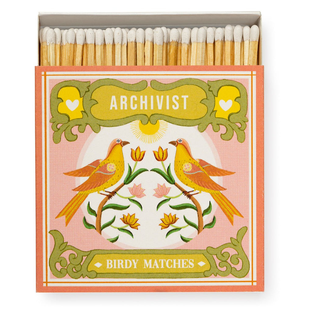 Archivist: Square Matchbox Matches - Ariane's Birdy Matches - Acorn & Pip_Archivist