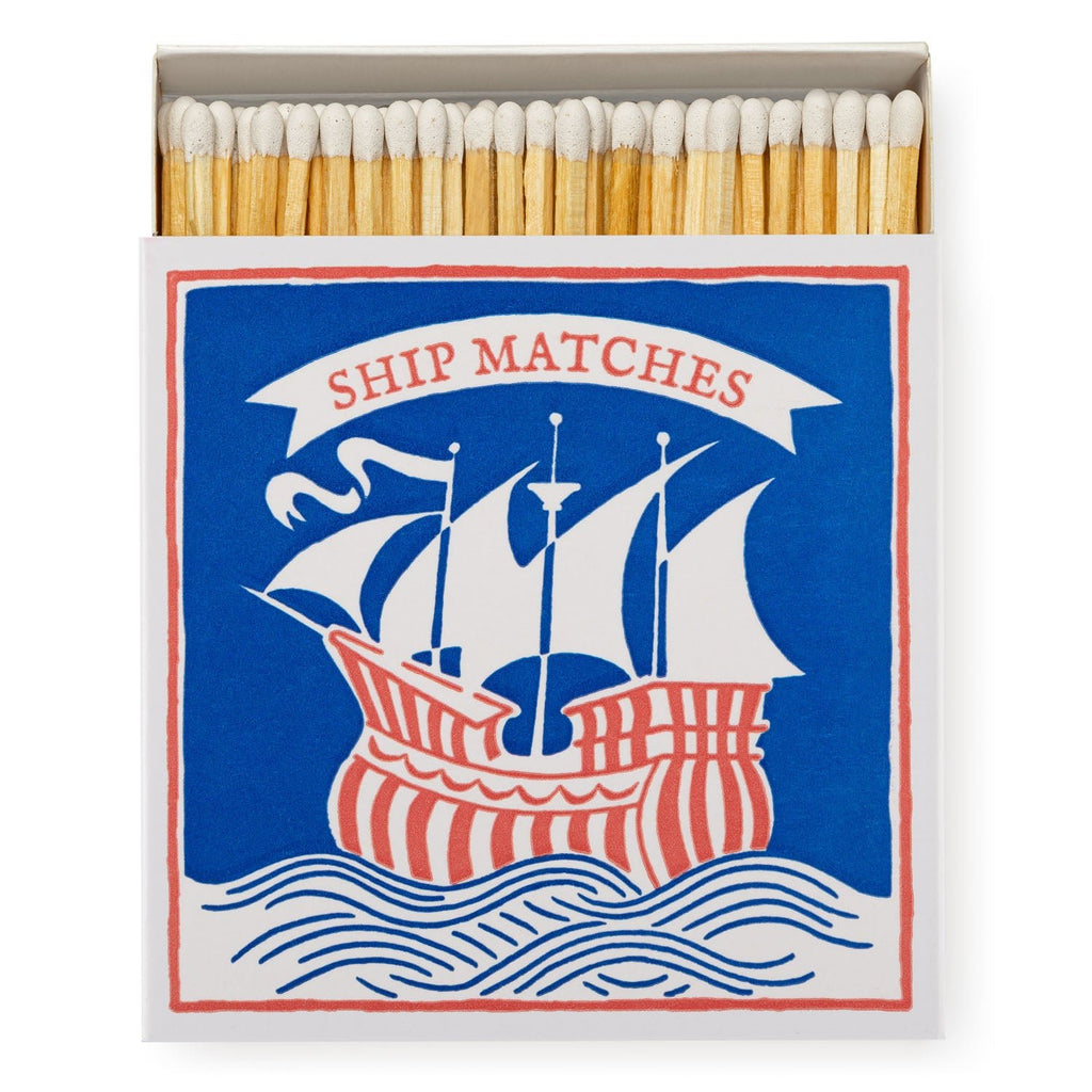 Archivist: Square Matchbox Matches - Ship - Acorn & Pip_Archivist