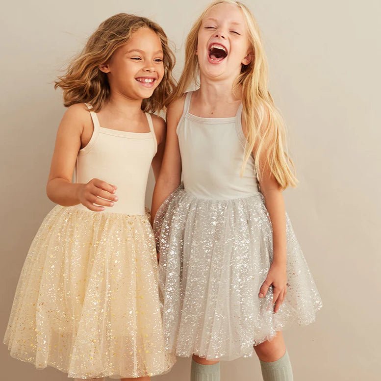 Bob & Blossom: Silver Sparkle Dress - Acorn & Pip_Bob & Blossom