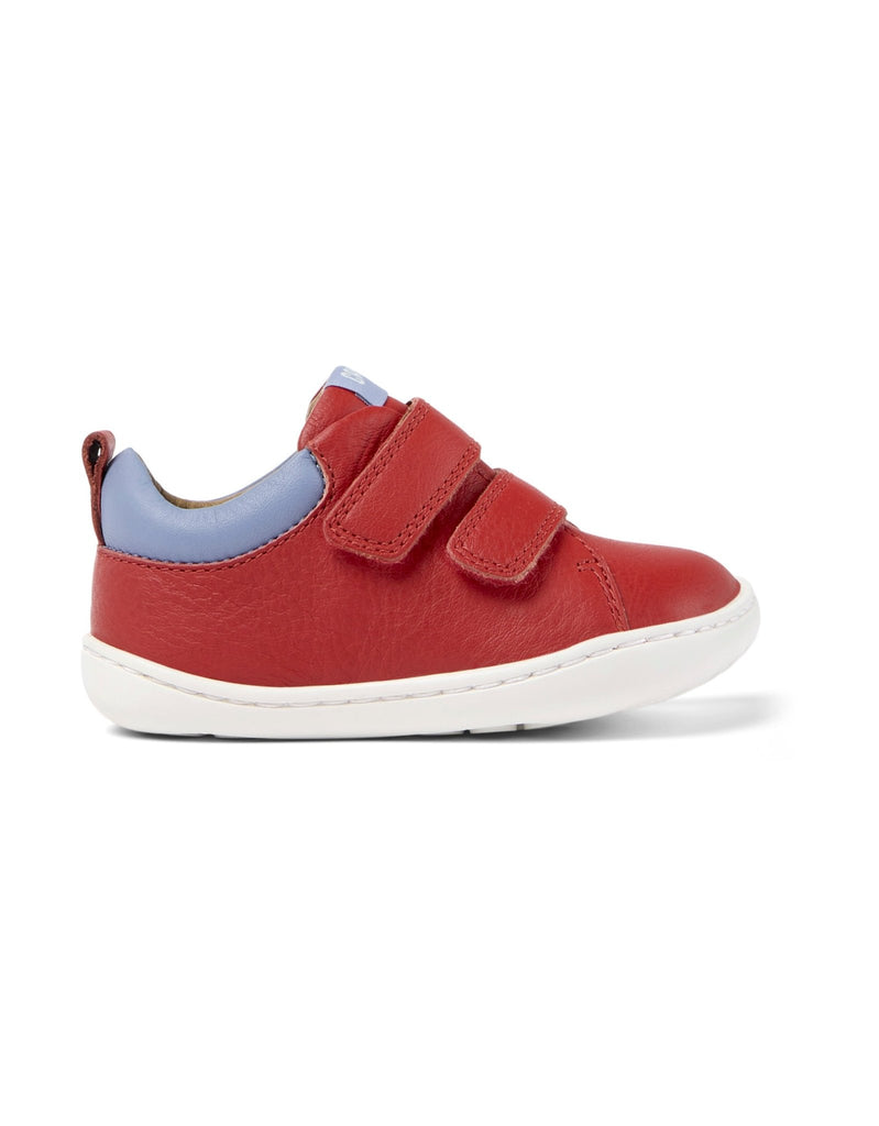 Camper: Peu Cami Double Velcro Kids Shoes - Red Leather - Acorn & Pip_Camper