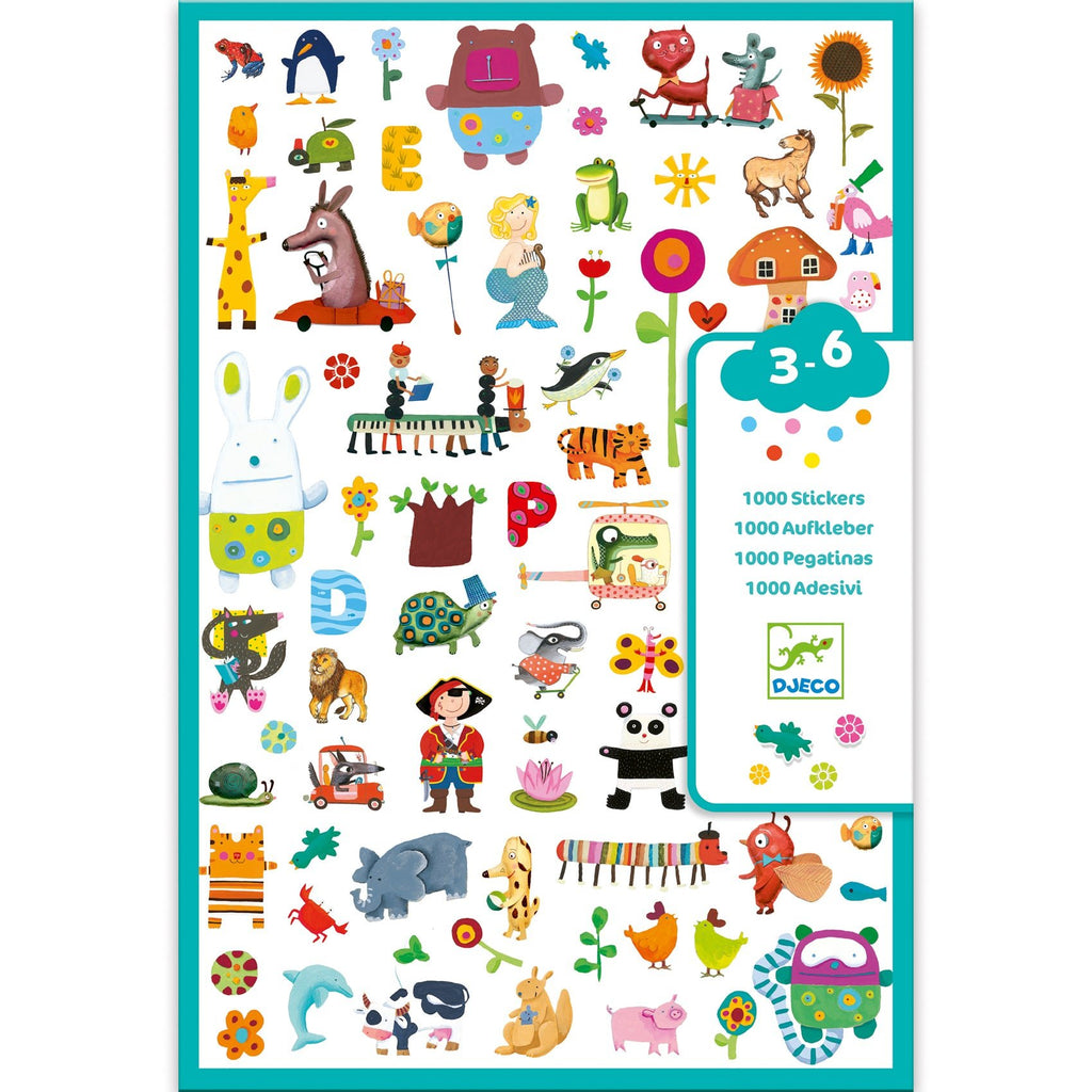 Djeco: 1000 Stickers - Mixed Selection - Acorn & Pip_Djeco