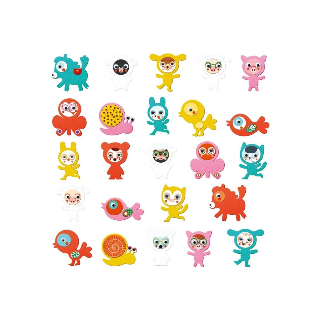 Djeco: Create With Stickers - I Love Animals - Acorn & Pip_Djeco