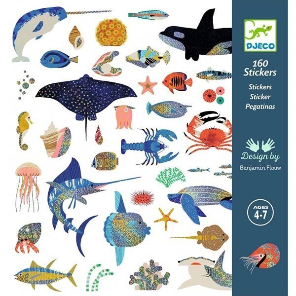 Djeco: Metallic Stickers - Ocean - Acorn & Pip_Djeco