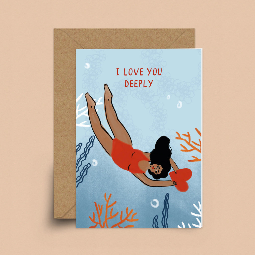 Hey Im Sakina: I Love You Deeply Greetings Card - Acorn & Pip_Hey I'm Sakina