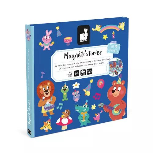 Janod: Magneti'Stories - The Animal Party - Magnetic Toy - Acorn & Pip_Janod