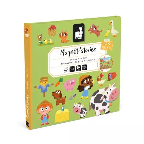 Janod: Magneti'Stories - The Farm - Magnetic Toy - Acorn & Pip_Janod