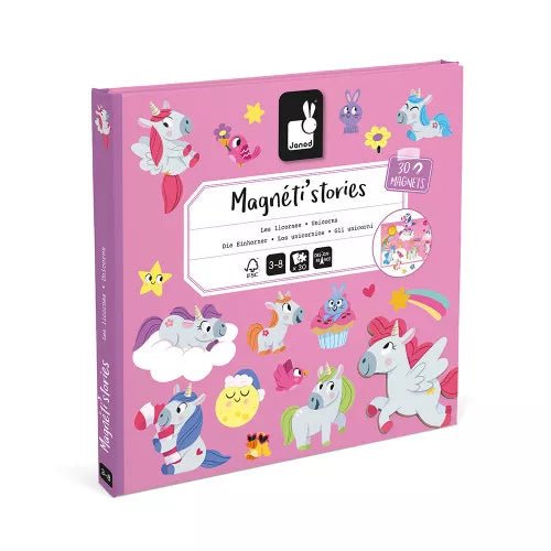 Janod: Magneti'Stories - Unicorns- Magnetic Toy - Acorn & Pip_Janod