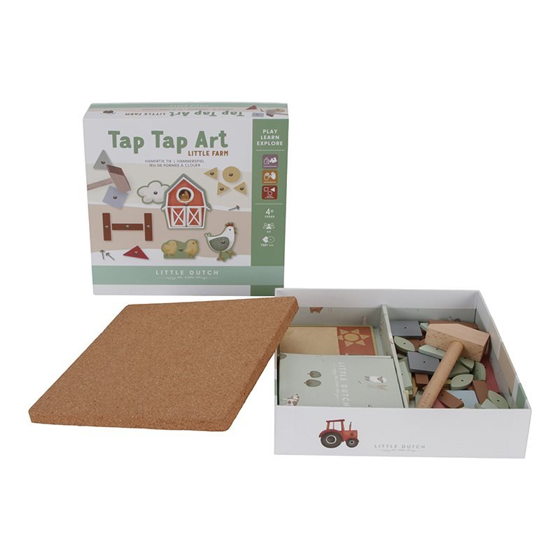 Little Dutch: Tap Tap Hammer Art Kids Activity Set - Little Farm - Acorn & Pip_Little Dutch