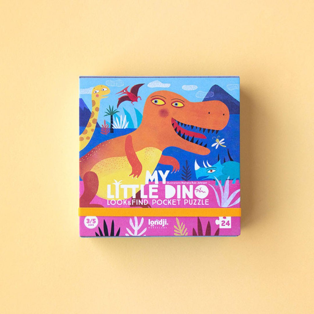 Londji: Look & Find Pocket Puzzle - My Little Dino (24 Pieces) - Acorn & Pip_Londji
