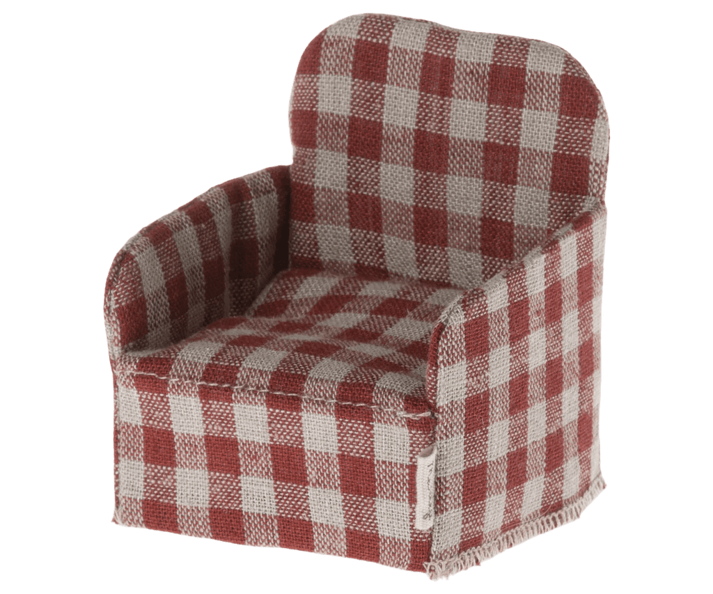 Maileg: Chair, Mouse - Red - Acorn & Pip_Maileg