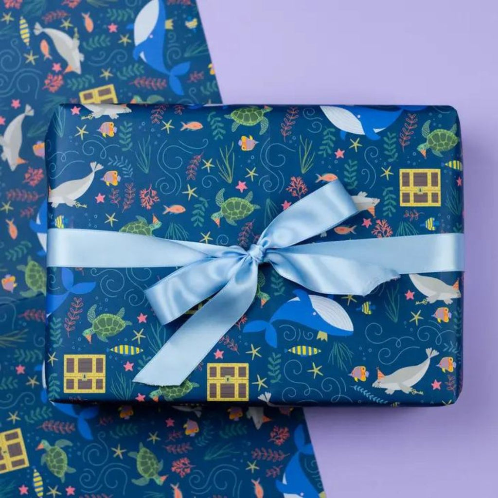 Mifkins: Whale of a Time Gift Wrap Sheet - Acorn & Pip_Mifkins
