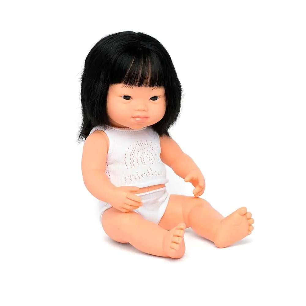 Miniland: Baby Girl (A) w/Down Syndrome - 38cm - Acorn & Pip_Miniland