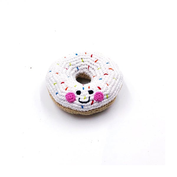 Pebblechild: Doughnut Rattle - White - Acorn & Pip_Pebblechild