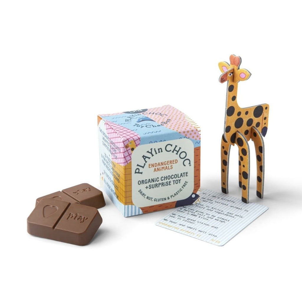 Play In Choc: Organic Chocolate & Surprise Toy - Endangered Animals - Acorn & Pip_Play In Choc