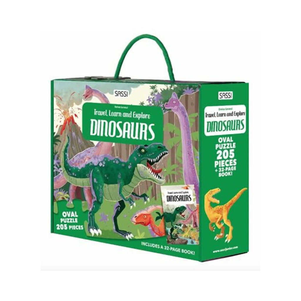 Sassi: Travel, Learn and Explore: Dinosaurs (Book & Jigsaw) - Acorn & Pip_Bookspeed