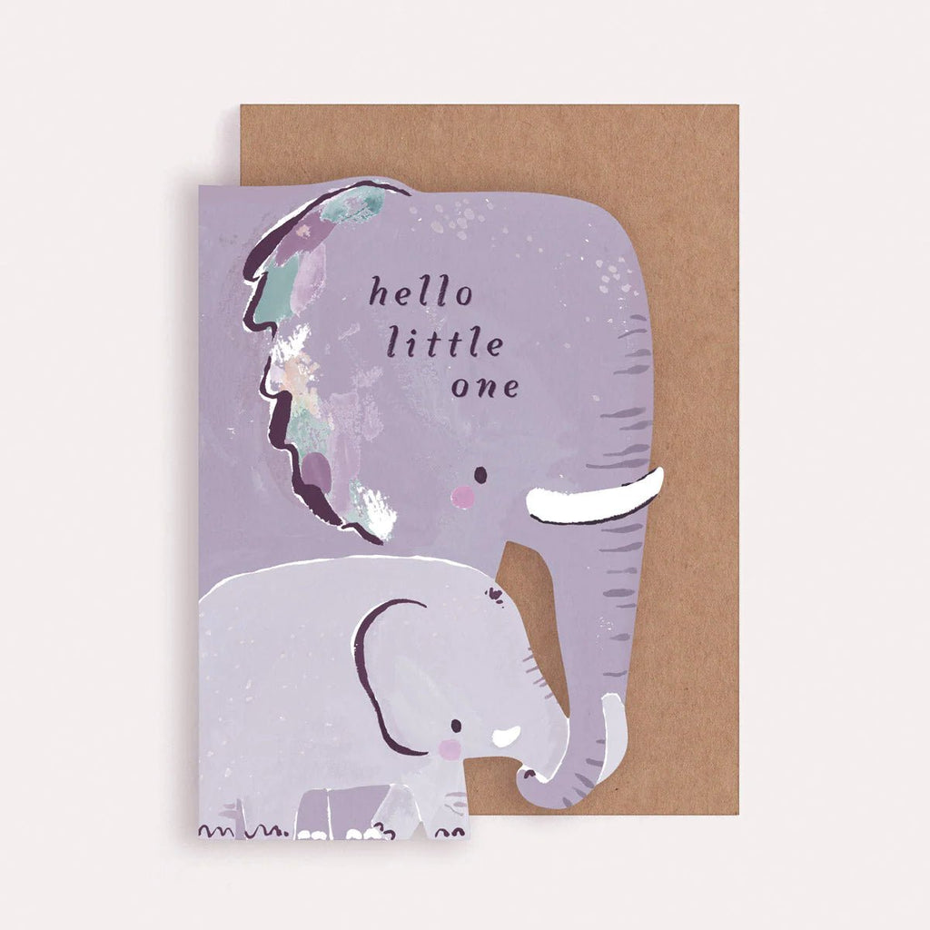 Sister Paper Co: Elephant New Baby Card - Acorn & Pip_Sister Paper Co
