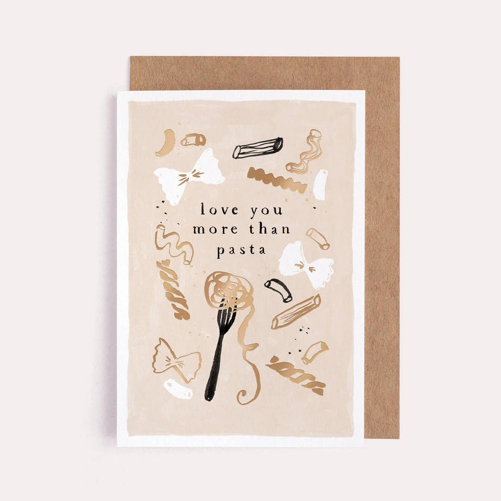 Sister Paper Co: Love You More Than Pasta - Valentine's Card - Acorn & Pip_Sister Paper Co