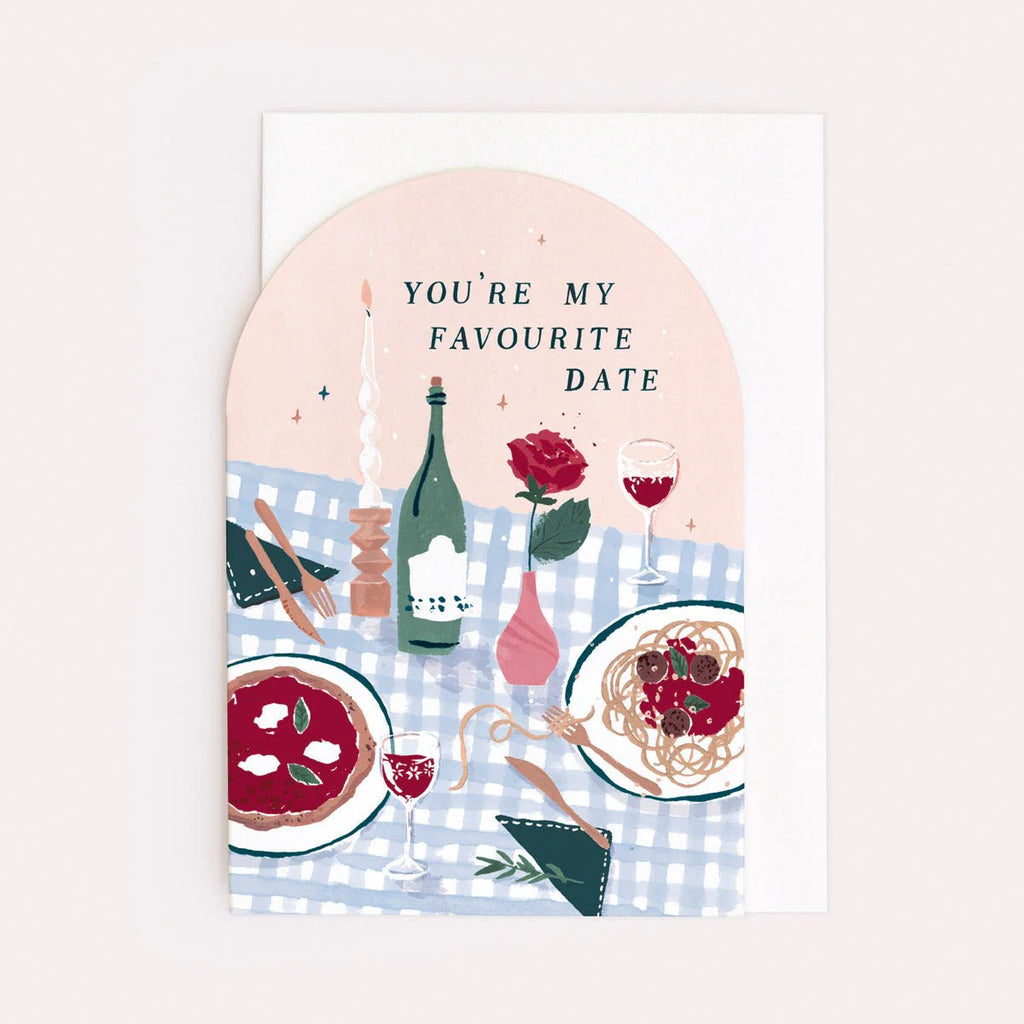 Sister Paper Co: You're My Favourite Date Card - Acorn & Pip_Sister Paper Co