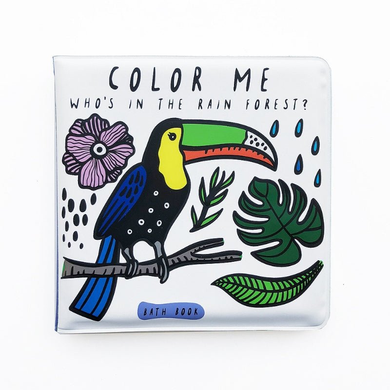 Wee Gallery: Colour Me Bath Book: Who’s in the Rainforest? - Acorn & Pip_Wee Gallery
